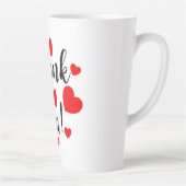 Merci Coeurs rouges Latte Mug (Droite)