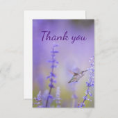 Merci Colibri Art de Fleur de Lavande (Devant / Derrière)