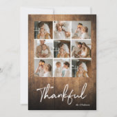 Merci Collage Famille Carte photo | Rustique (Devant)