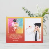 Merci coloré Carte photo horizontal (Debout devant)