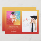 Merci coloré Carte photo horizontal (Devant / Derrière)