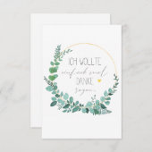 merci comme ça carte de remerciement (Devant / Derrière)