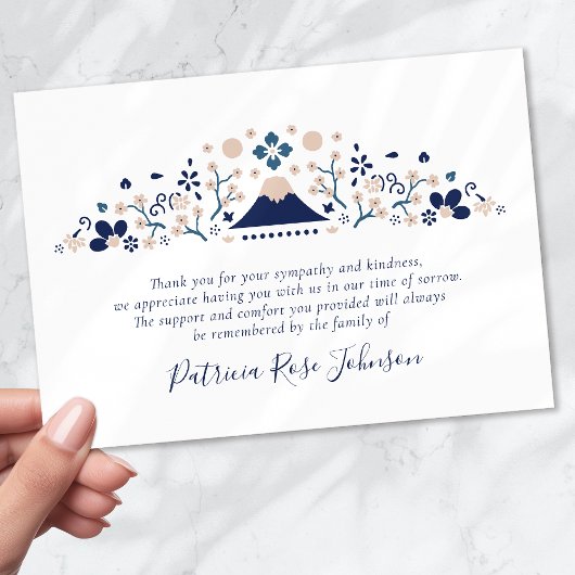 Merci commémoratif des funérailles bleues japonais