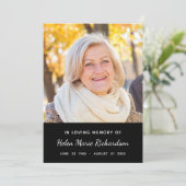 Merci commémoratif simple de sympathie de photo (Debout devant)