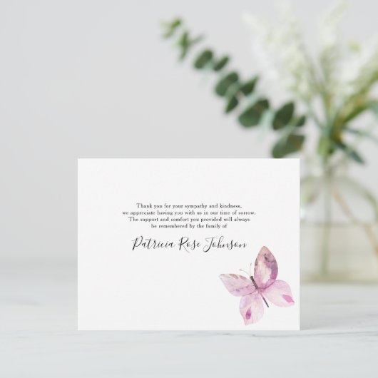 Merci commémoratif simple papillon (Debout devant)