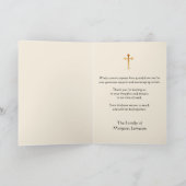 Merci Condolence Sympathie Rosaire Croix Jésus (Intérieur)