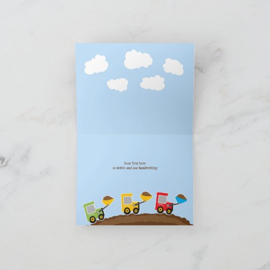 Merci Constructions Camions Carte (Intérieur)