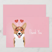 Merci Corgi Chien Valentin (Devant / Derrière)