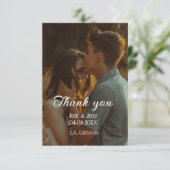 Merci couple de mariage simple moderne nom messag (Debout devant)