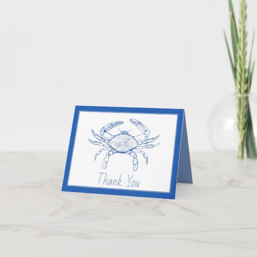 Merci Crabe Bleu Océan Plage Côtière (Devant)