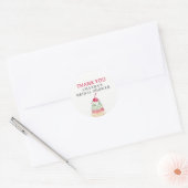 Merci crème glacée en faveur Sticker rond classiqu (Enveloppe)