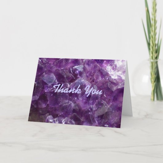 Merci cristal violet pierres précieuses (Devant)