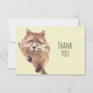Merci Cute Aquarelle Fox Animal Art Nature
