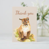 Merci Cute Cougar Puma Mountain Lion Cub (Debout devant)
