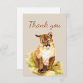 Merci Cute Cougar Puma Mountain Lion Cub (Devant / Derrière)