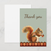 Merci Cute écureuil rouge Animal Nature Art (Devant / Derrière)