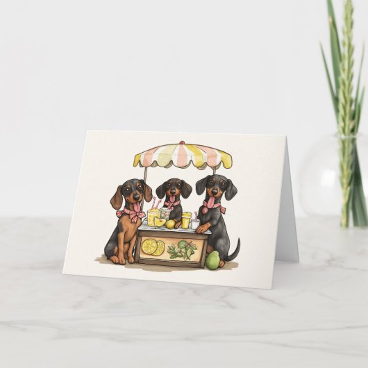 Merci Dachshund Chiens Lemonade Stand (Devant)