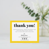 Merci d'affaires chic jaune moderne LOGO (Debout devant)