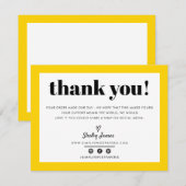 Merci d'affaires chic jaune moderne LOGO (Devant / Derrière)
