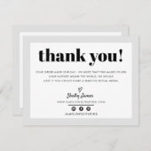 Merci d'affaires chic moderne gris clair LOGO (Devant / Derrière)