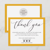 Merci d'affaires élégant jaune moderne LOGO (Devant / Derrière)