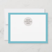 Merci d'affaires élégant noir turquoise LOGO (Dos)