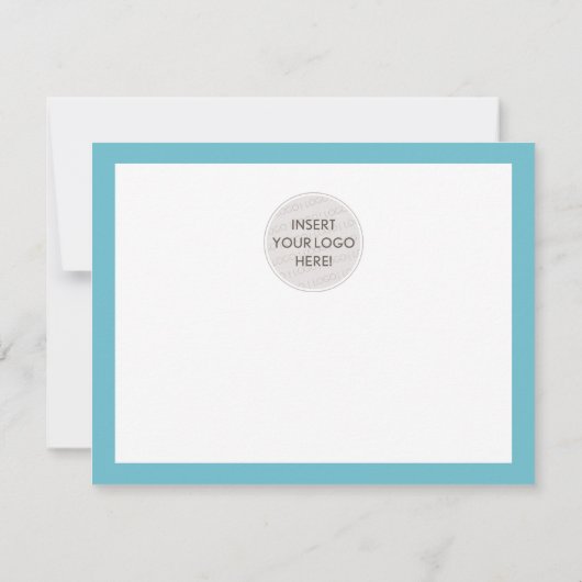 Merci d'affaires élégant noir turquoise LOGO (Dos)