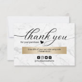 Merci d'affaires Marbre moderne Élégant Script (Devant)