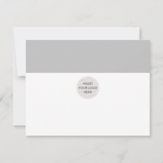 Merci d'affaires moderne audacieux gris pâle clair (Dos)