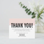 Merci d'affaires moderne audacieux rose pâle LOGO (Debout devant)