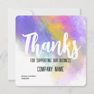 Merci d'affaires moderne couleur aquarelle Art
