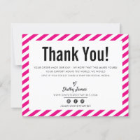 Merci d'affaires moderne minimaliste rose chaud LO