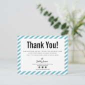 Merci d'affaires moderne minimaliste turquoise LOG (Debout devant)