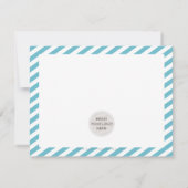 Merci d'affaires moderne minimaliste turquoise LOG (Dos)