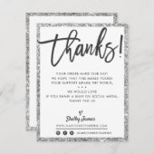 Merci d'affaires moderne noir argent parties scint (Devant / Derrière)