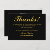Merci d'affaires noir et or élégant  (Devant / Derrière)