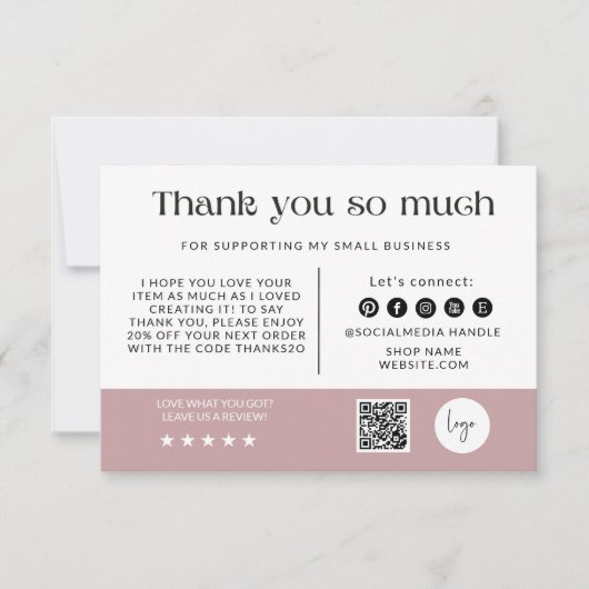 Merci d'affaires Pastel Pink (Devant)