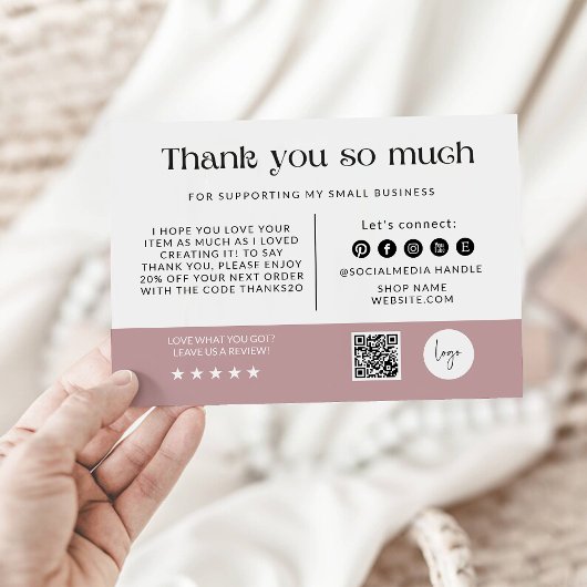 Merci d'affaires Pastel Pink