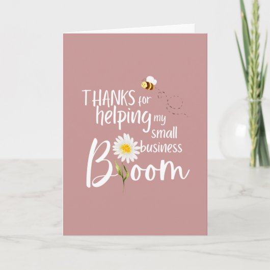 Merci D'Aider Ma Carte Bloom Pour Petites Entrepri (Devant)