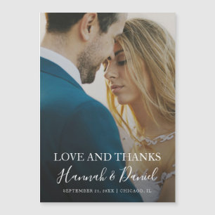 Merci d'aimant Mariage photo personnalisé Modèle