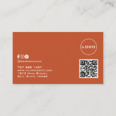 Merci d'analyse QR | Carte de visite du logo de re (Dos)