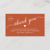 Merci d'analyse QR | Carte de visite du logo de re (Devant)