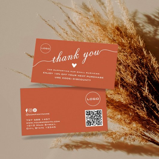 Merci d'analyse QR | Carte de visite du logo de re