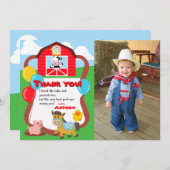 Merci d'animal de ferme d'anniversaire de (Devant / Derrière)