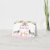 Merci d'animal de ferme rose