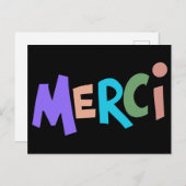 Merci, dank u. briefkaart (Voorkant / Achterkant)