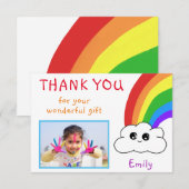 Merci d'anniversaire de Kawaii Carte photo pour en (Devant / Derrière)