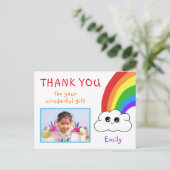 Merci d'anniversaire de Kawaii Carte photo pour en (Debout devant)