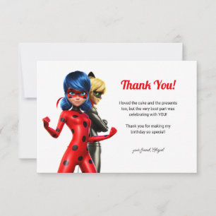 Merci d'anniversaire de la coccinelle et du chat