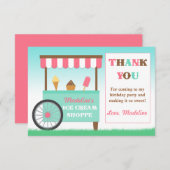 Merci d'anniversaire de la Crème de glace (Devant / Derrière)